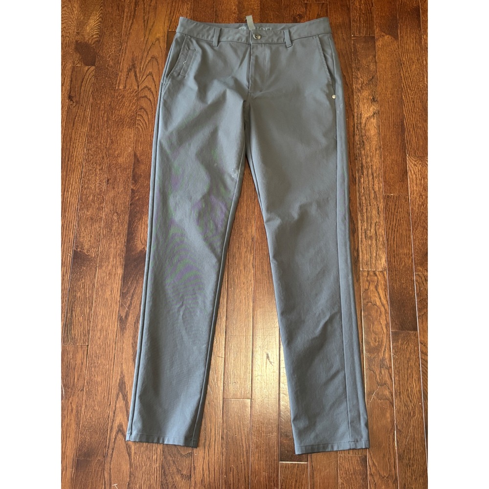 Vuori Meta Pant Charcoal Gray Slim Fit Technical Chino Trousers V427 Mens 28x30
